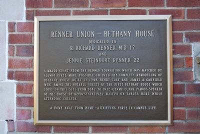 Renner Union - Bethany House Marker image. Click for full size.