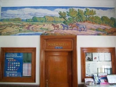 Birger Sandzen's Mural "Kansas Stream" in Belleville Post Office image. Click for full size.