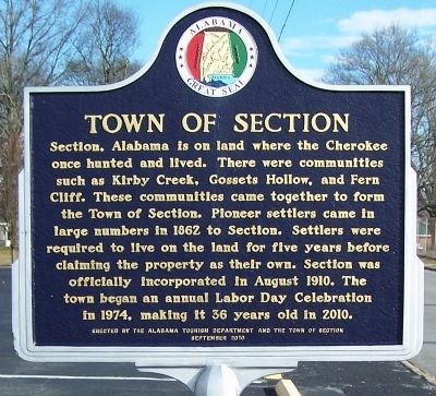 Town of Section Marker. Click for full size. Town of Section Marker image. Click for full size.