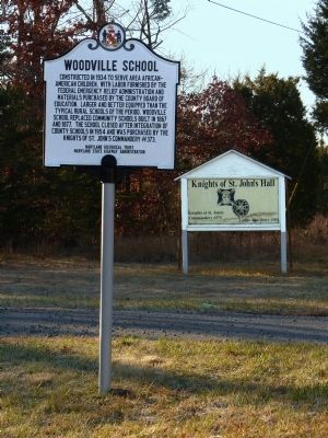 Woodville School Marker image. Click for full size.