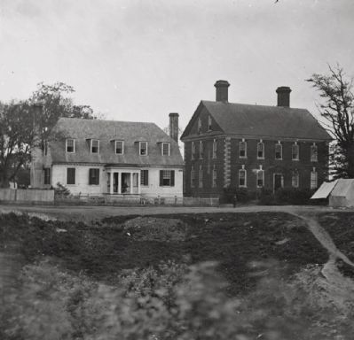 <i>Yorktown, Va. Thomas Nelson house (right), used as a hospital;</i> image. Click for full size.