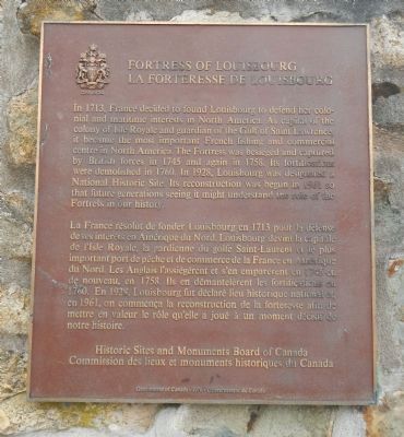 Fortress of Louisbourg Marker image. Click for full size.