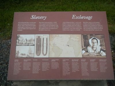 Slavery / Esclavage Marker image. Click for full size.