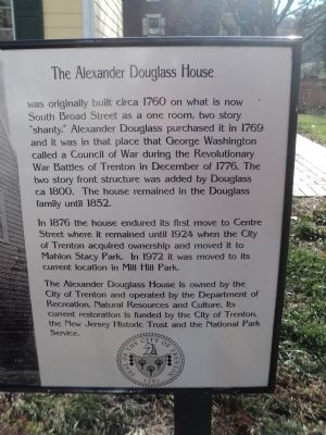 The Alexander Douglass House Marker. Click for full size. The Alexander Douglass House Marker image. Click for full size.