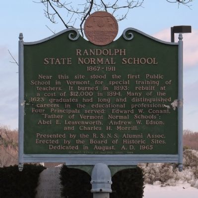 Randolph State Normal School Marker image. Click for full size.