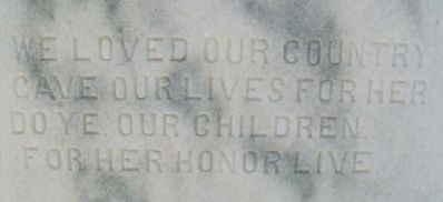 Civil War Memorial Poem. Click for full size. Civil War Memorial Poem image. Click for full size.