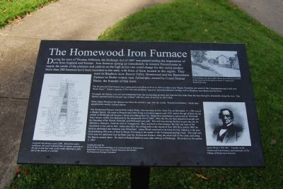 The Homewood Iron Furnace Marker image. Click for full size.