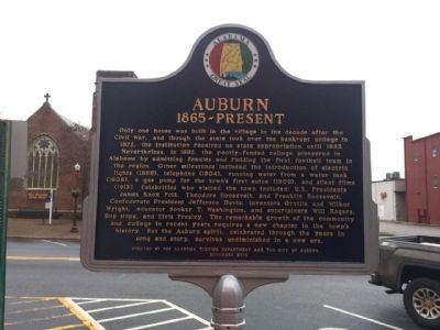 Auburn 1865~Present Marker. Click for full size. Auburn 1865~Present Marker image. Click for full size.