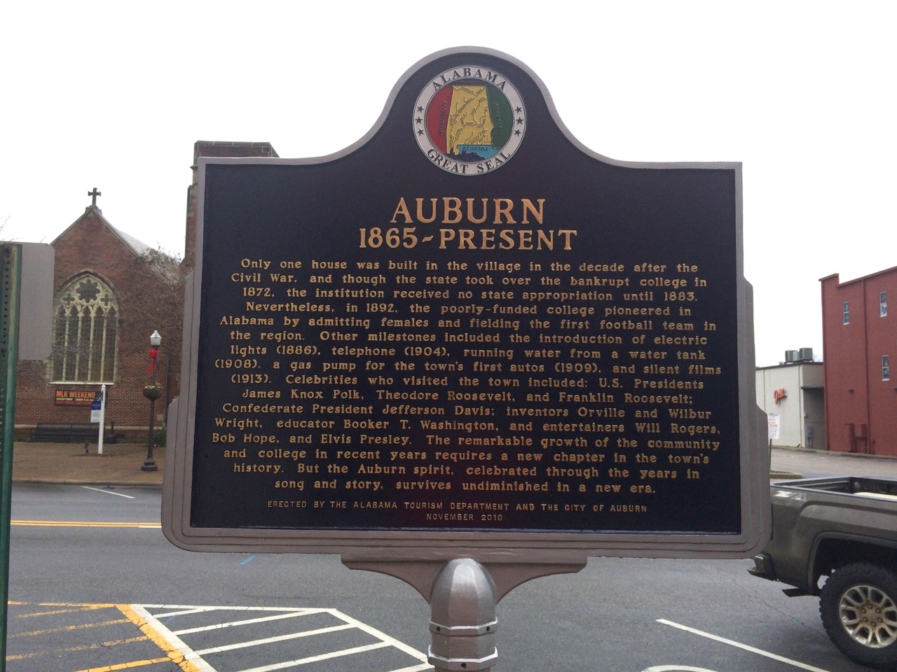 Auburn 1865~Present Marker
