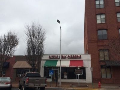 Marker in front of Little Italy Pizzeria. Click for full size. Marker in front of Little Italy Pizzeria image. Click for full size.