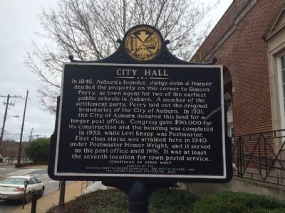 Side 1 - City Hall Marker image. Click for full size.