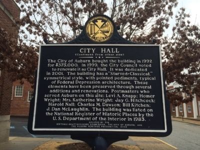 Side 2 - City Hall Marker image. Click for full size.