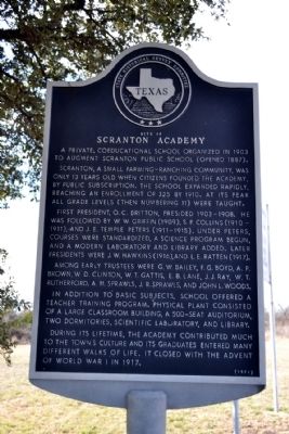 Site of Scranton Academy Marker. Click for full size. Site of Scranton Academy Marker image. Click for full size.