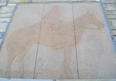 Rider Marker on Pike's Route Monument. Click for full size. Rider Marker on Pike's Route Monument image. Click for full size.