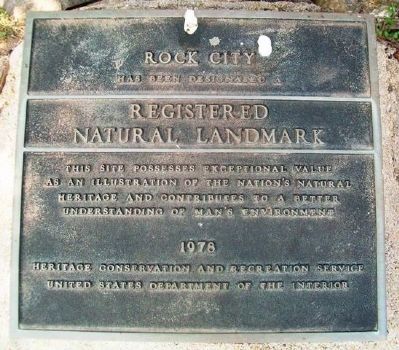 Rock City Registered Natural Landmark Marker. Click for full size. Rock City Registered Natural Landmark Marker image. Click for full size.
