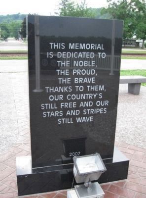 The Cassville Veterans Memorial<br> Dedication Monument image. Click for full size.