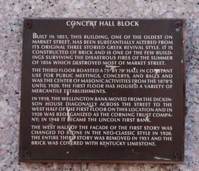 Concert Hall Block Marker. Click for full size. Concert Hall Block Marker image. Click for full size.