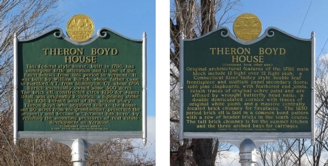 Theron Boyd House Marker. Click for full size. Theron Boyd House Marker image. Click for full size.
