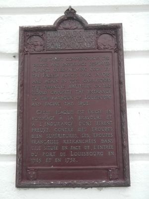 French Garrison at Louisburg Marker image. Click for full size.