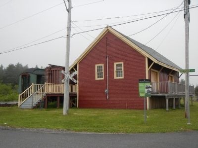 Sydney and Louisbourg Railway Museum Marker. Click for full size. Sydney and Louisbourg Railway Museum Marker image. Click for full size.