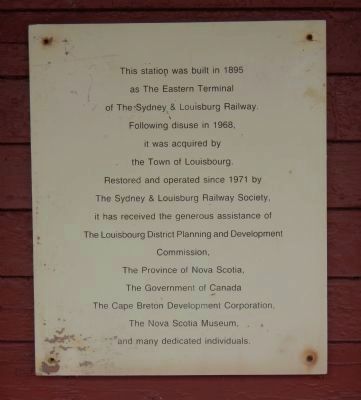Sydney and Louisbourg Railway Station image. Click for full size.