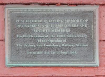 Sydney and Louisburg Railway Memorial image. Click for full size.