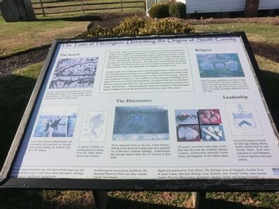The Town of Herrington: Unearthing the Origins of South County Marker image. Click for full size.