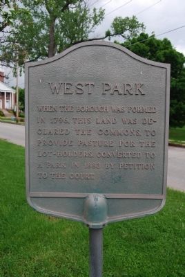 West Park Marker. Click for full size. West Park Marker image. Click for full size.