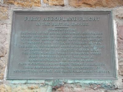 First Aeroplane Flight Marker. Click for full size. First Aeroplane Flight Marker image. Click for full size.