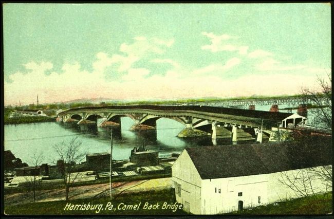 <i>Harrisburg, Pa., Camel Back Bridge</i> image. Click for full size.