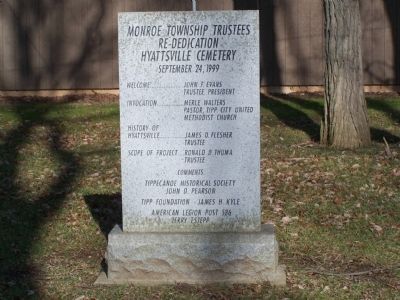 Hyattsville Cemetery Dedication Stone image. Click for full size.