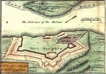 Plan of Fort Dauphin, 1755 image. Click for full size.