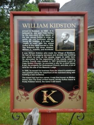 William Kidston Marker image. Click for full size.