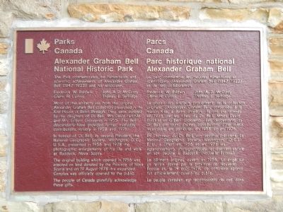 Alexander Graham Bell National Historic Park Marker. Click for full size. Alexander Graham Bell National Historic Park Marker image. Click for full size.
