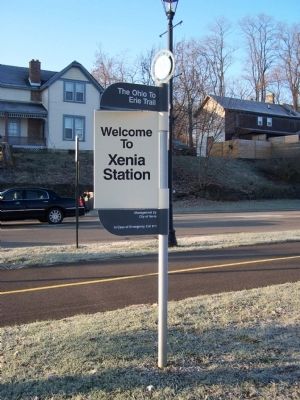 Xenia Station Trail Marker image. Click for full size.