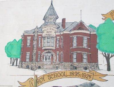 History of LeRoy, Kansas Mural image. Click for full size.