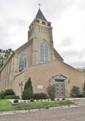 Former St. Joseph's Church and Marker image. Click for full size.