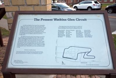 The Present Watkins Glen Circuit Marker. Click for full size. The Present Watkins Glen Circuit Marker image. Click for full size.