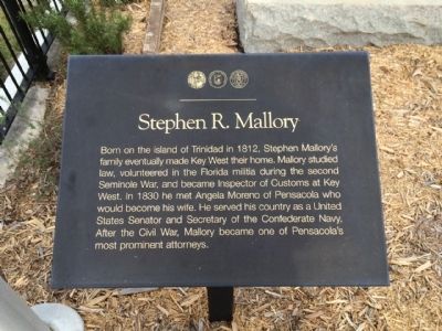 Stephen R. Mallory Marker. Click for full size. Stephen R. Mallory Marker image. Click for full size.