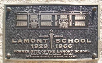 Lamont School Marker image. Click for full size.