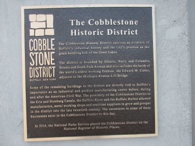 The Cobblestone Historic District Marker. Click for full size. The Cobblestone Historic District Marker image. Click for full size.