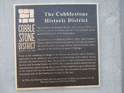 The Cobblestone Historic District Marker image. Click for full size.