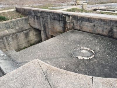Former gun mount location. Click for full size. Former gun mount location image. Click for full size.
