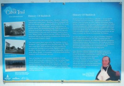 History of Baddeck Marker image. Click for full size.