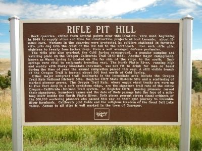 Rifle Pit Hill Marker image. Click for full size.