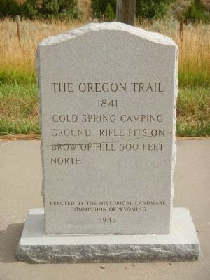 Oregon Trail Marker located near Rifle Pit Hill. Click for full size. Oregon Trail Marker located near Rifle Pit Hill image. Click for full size.