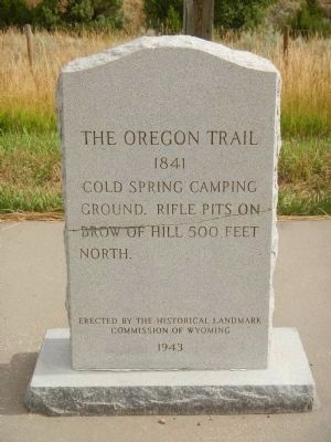 Oregon Trail Marker located near Rifle Pit Hill image. Click for full size.