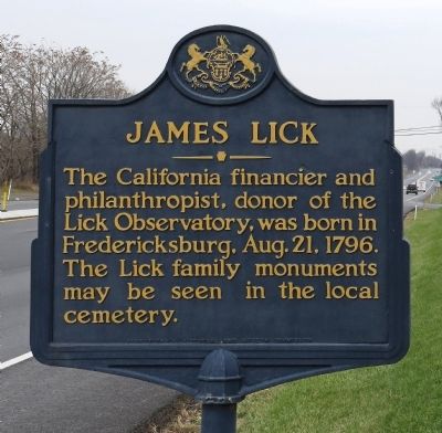 James Lick Marker. Click for full size. James Lick Marker image. Click for full size.