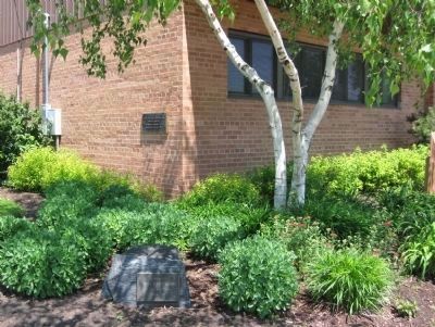 Site of the First Wood-Spaulding Saw Mill Marker image. Click for full size.