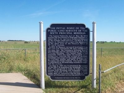 The Initial Point of the Public Land Surveys of the Sixth Principal Meridian Marker image. Click for full size.